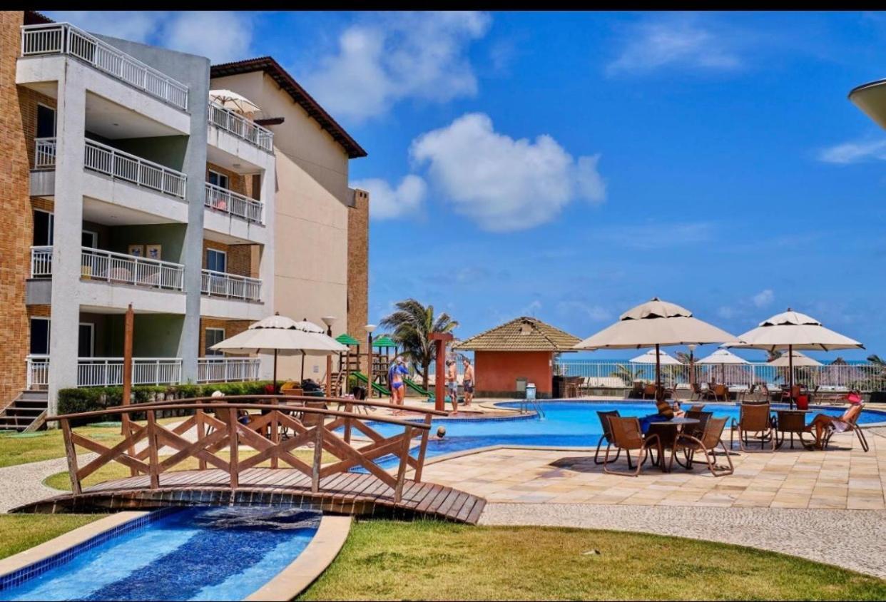 Apartamento Vista Total Do Mar Uma Cobertura A 400M Do Beach Park No Porto Das Dunas Aquiraz Condominio Terramaris Piscina Ampla Parque Infantil Sauna Estacionamento Privado Exterior photo