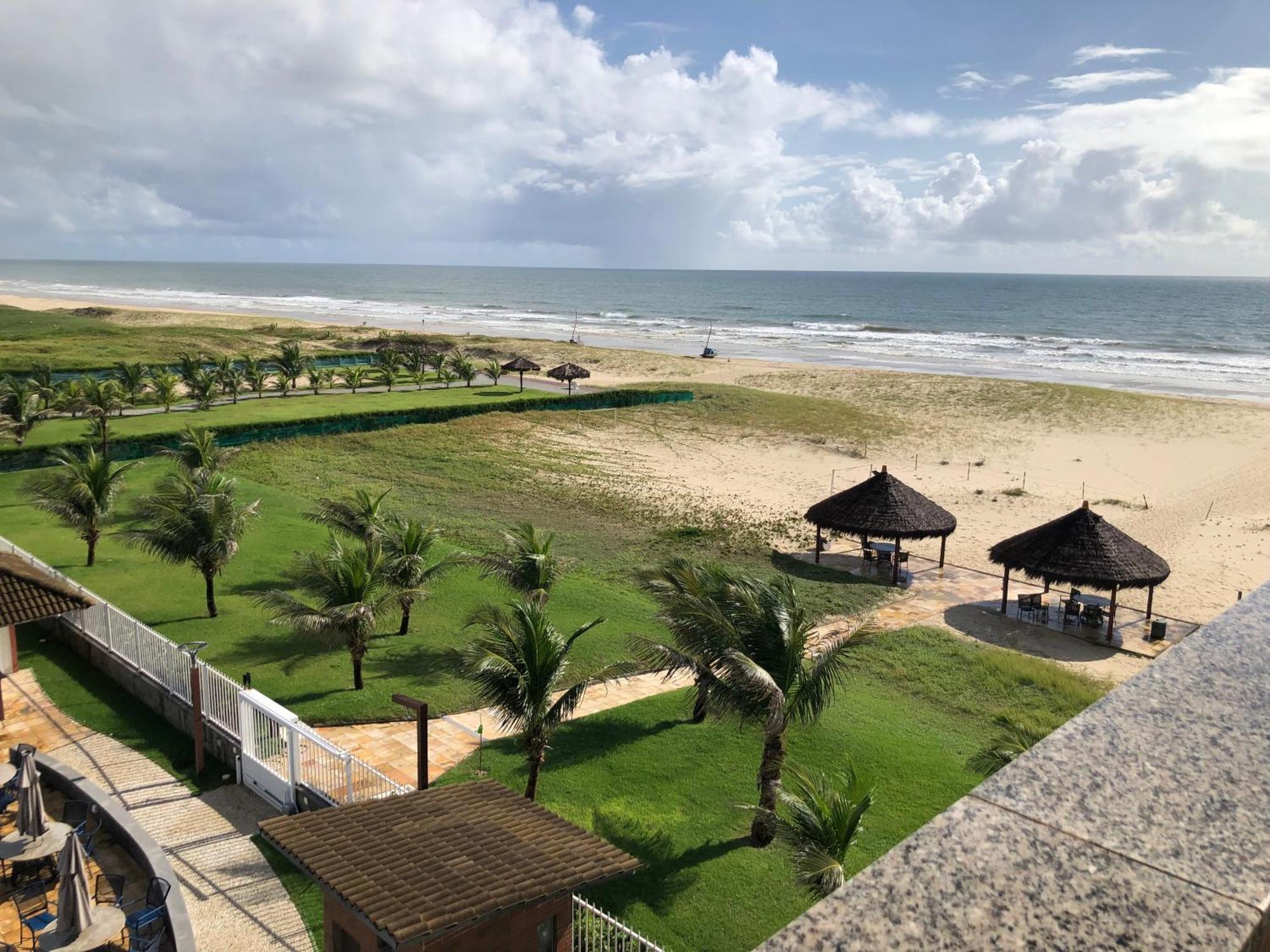 Apartamento Vista Total Do Mar Uma Cobertura A 400M Do Beach Park No Porto Das Dunas Aquiraz Condominio Terramaris Piscina Ampla Parque Infantil Sauna Estacionamento Privado Exterior photo
